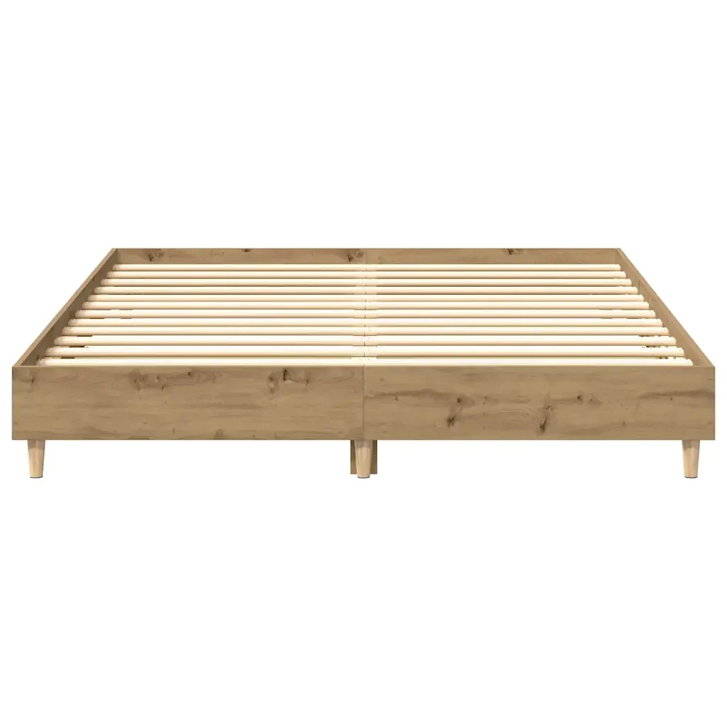 Letto matrimoniale | Letto per adulti | Giroletto senza Materasso Rovere Artigianale 150x200 cm - Image 5