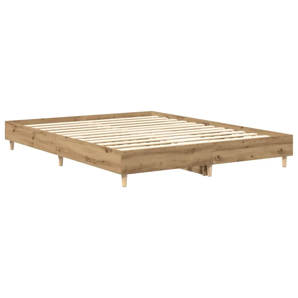Letto matrimoniale | Letto per adulti | Giroletto senza Materasso Rovere Artigianale 150x200 cm - Image 7