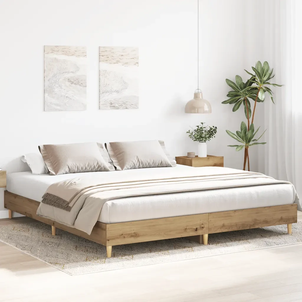 Letto matrimoniale | Letto per adulti | Giroletto senza Materasso Rovere Artigianale 180x200 cm - Image 3