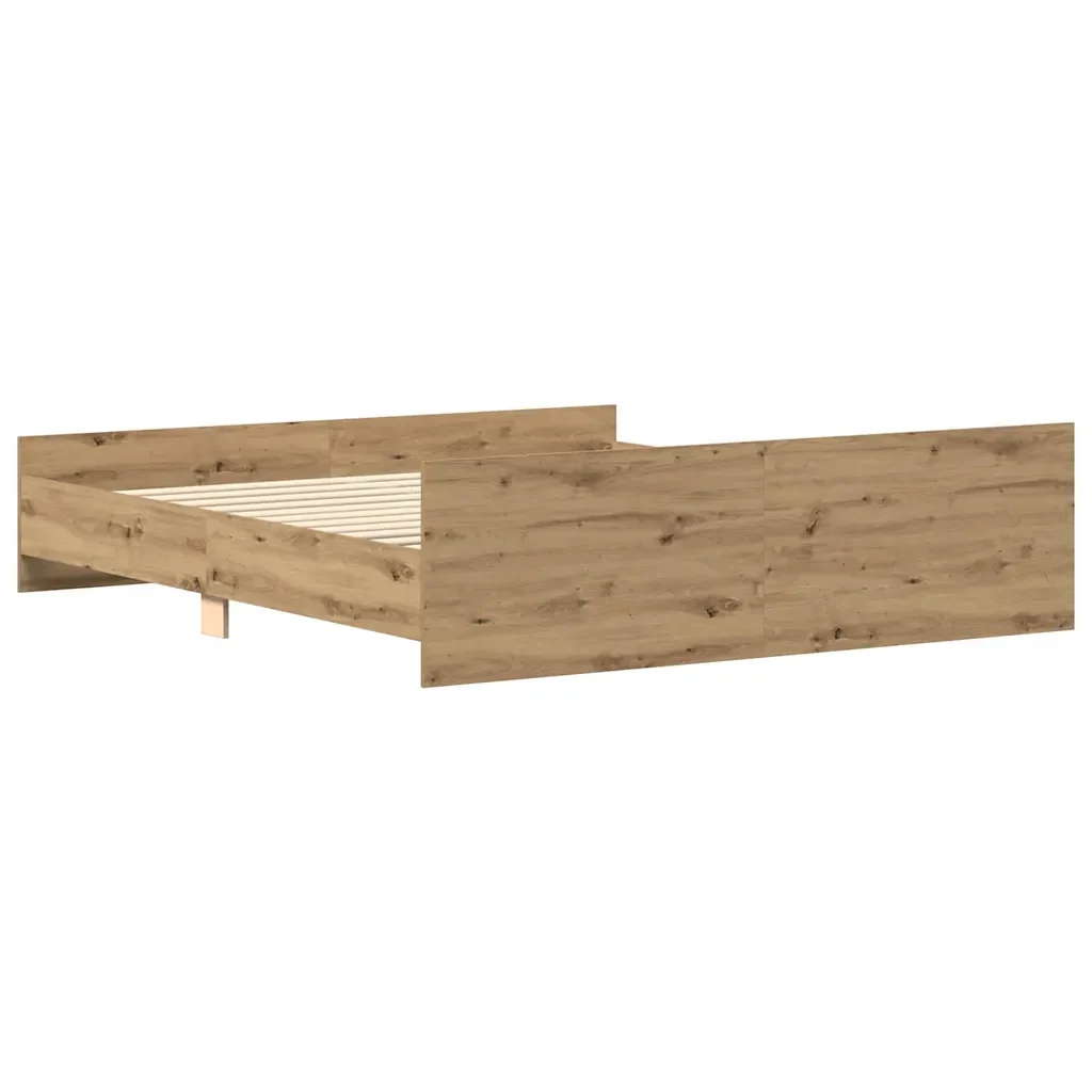 Letto matrimoniale | Letto per adulti | Giroletto senza Materasso Rovere Artigianale 180x200 cm - Image 6