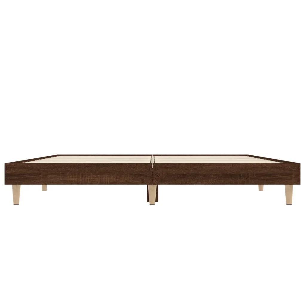 Letto matrimoniale | Letto per adulti | Giroletto senza Materasso Rovere Marrone 120x190 cm Truciolato - Image 6