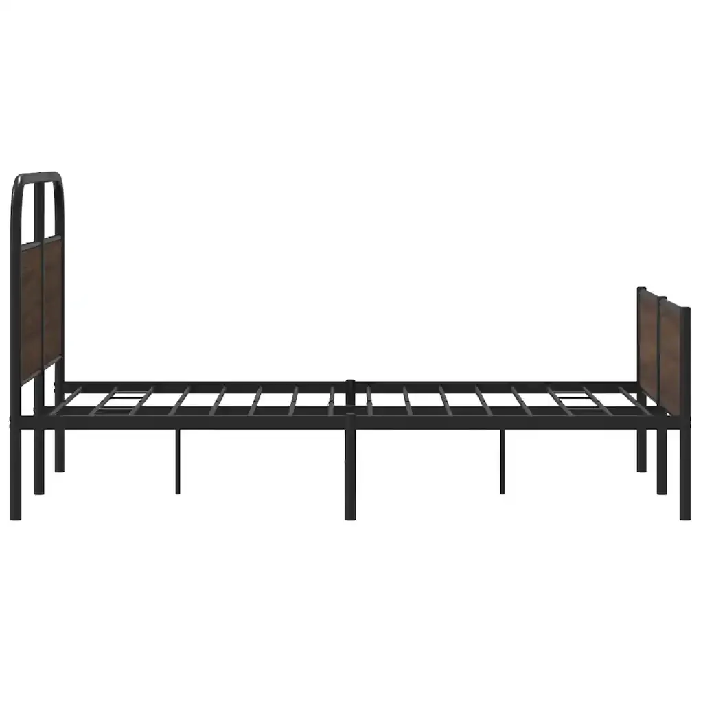 Letto matrimoniale | Letto per adulti | Giroletto senza Materasso Rovere Marrone 120x190 cm Truciolato - Image 6