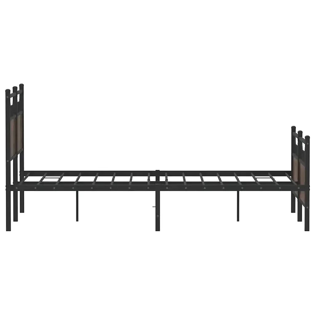Letto matrimoniale | Letto per adulti | Giroletto senza Materasso Rovere Marrone 120x190 cm Truciolato - Image 7