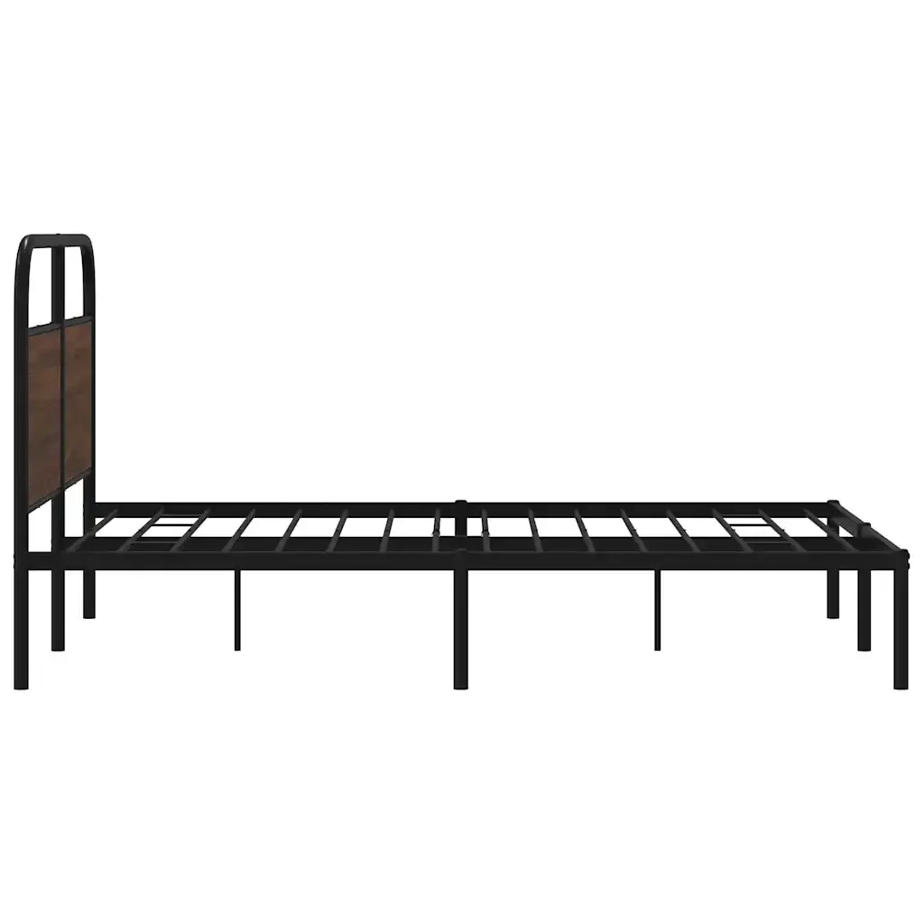 Letto matrimoniale | Letto per adulti | Giroletto senza Materasso Rovere Marrone 120x200 cm Truciolato - Image 6