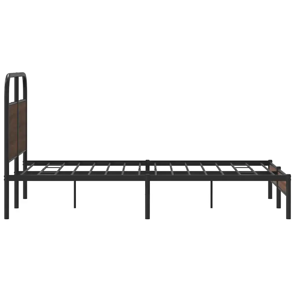 Letto matrimoniale | Letto per adulti | Giroletto senza Materasso Rovere Marrone 120x200 cm Truciolato - Image 6