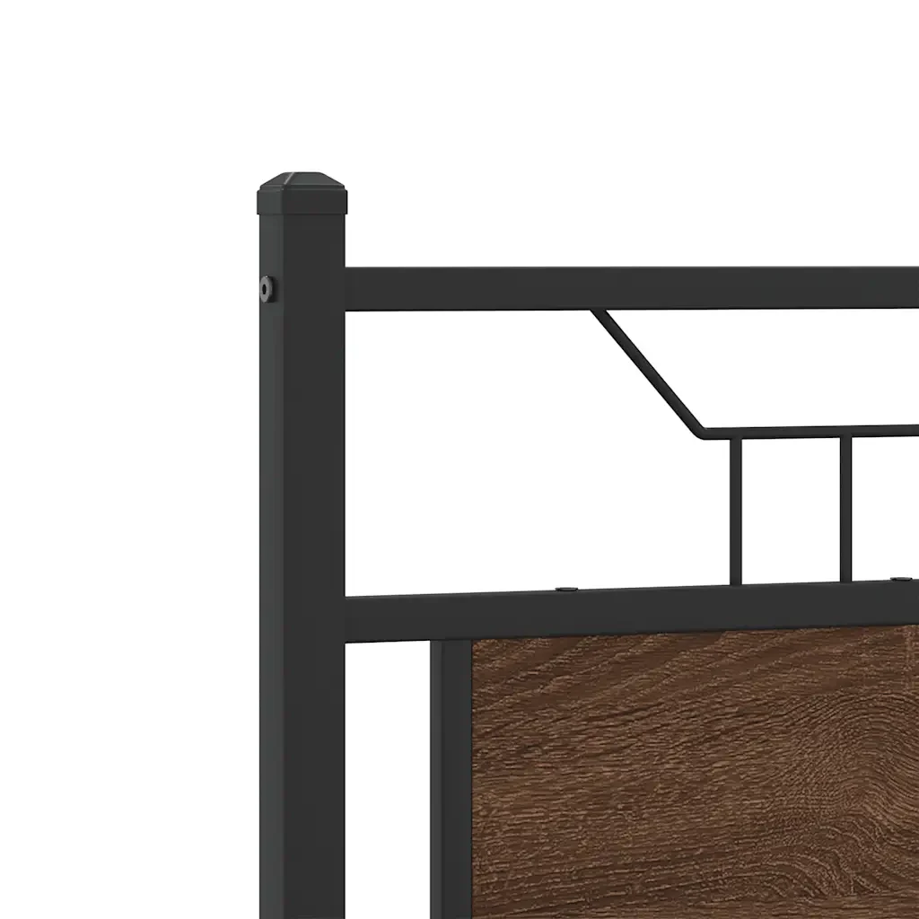 Letto matrimoniale | Letto per adulti | Giroletto senza Materasso Rovere Marrone 120x200 cm Truciolato - Image 9