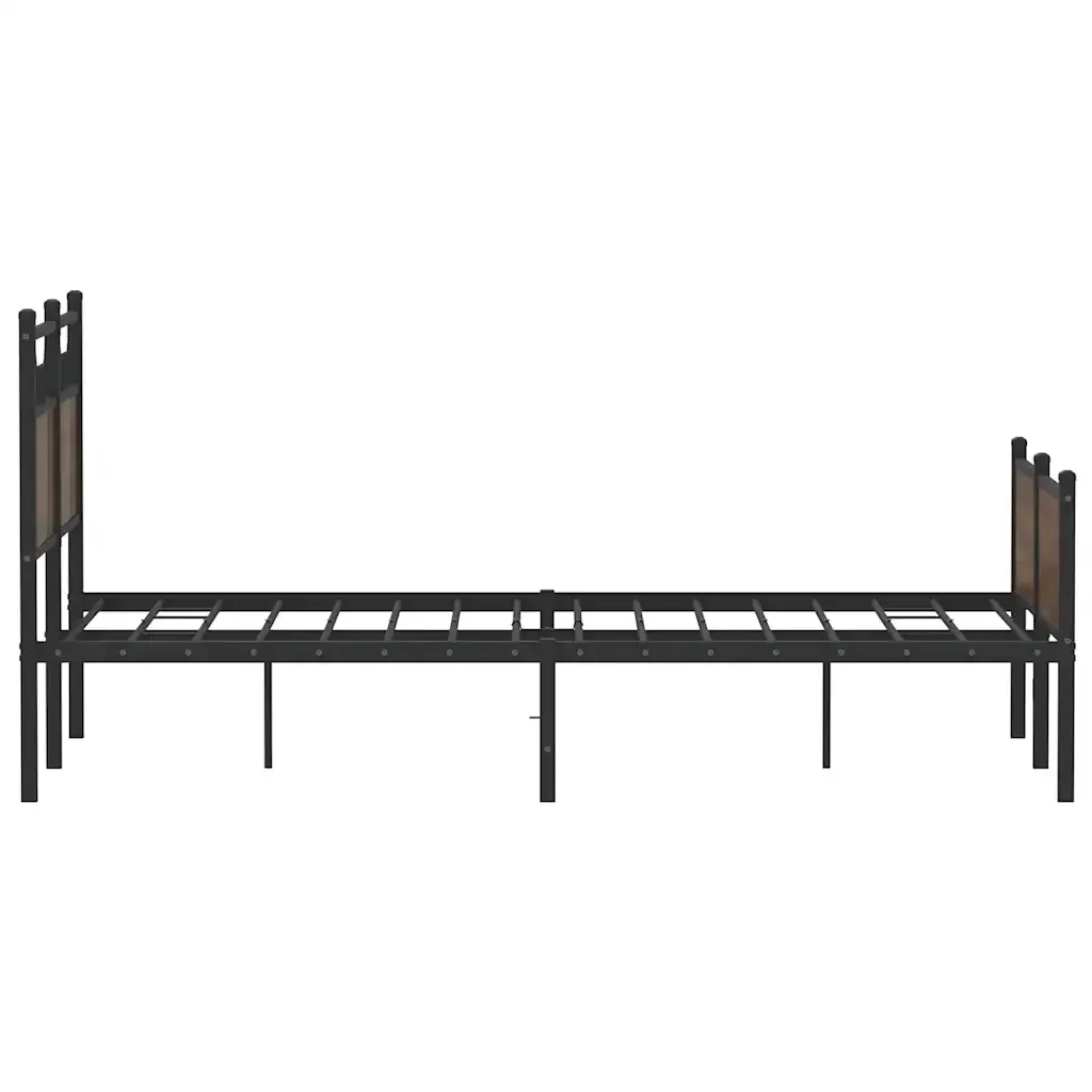 Letto matrimoniale | Letto per adulti | Giroletto senza Materasso Rovere Marrone 120x200 cm Truciolato - Image 7