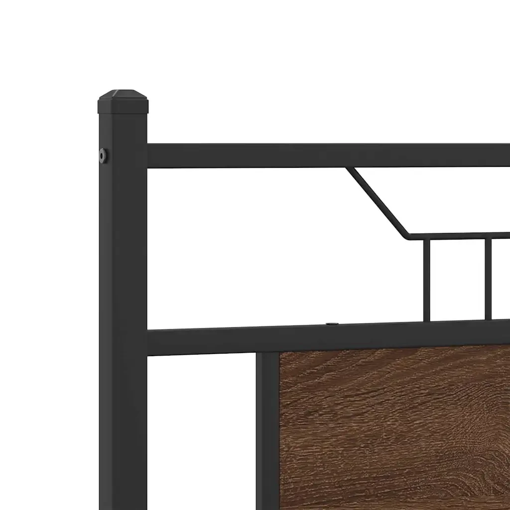 Letto matrimoniale | Letto per adulti | Giroletto senza Materasso Rovere Marrone 140x190 cm Truciolato - Image 9