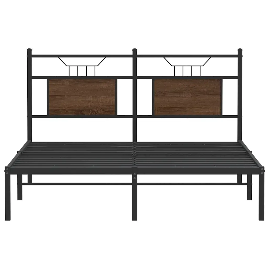 Letto matrimoniale | Letto per adulti | Giroletto senza Materasso Rovere Marrone 140x200 cm Truciolato - Image 6