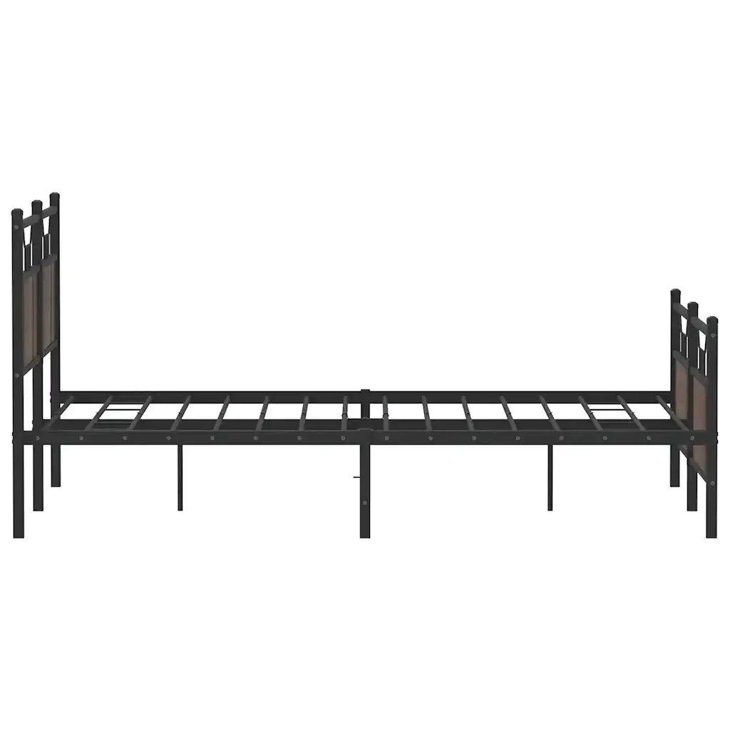 Letto matrimoniale | Letto per adulti | Giroletto senza Materasso Rovere Marrone 140x200 cm Truciolato - Image 7