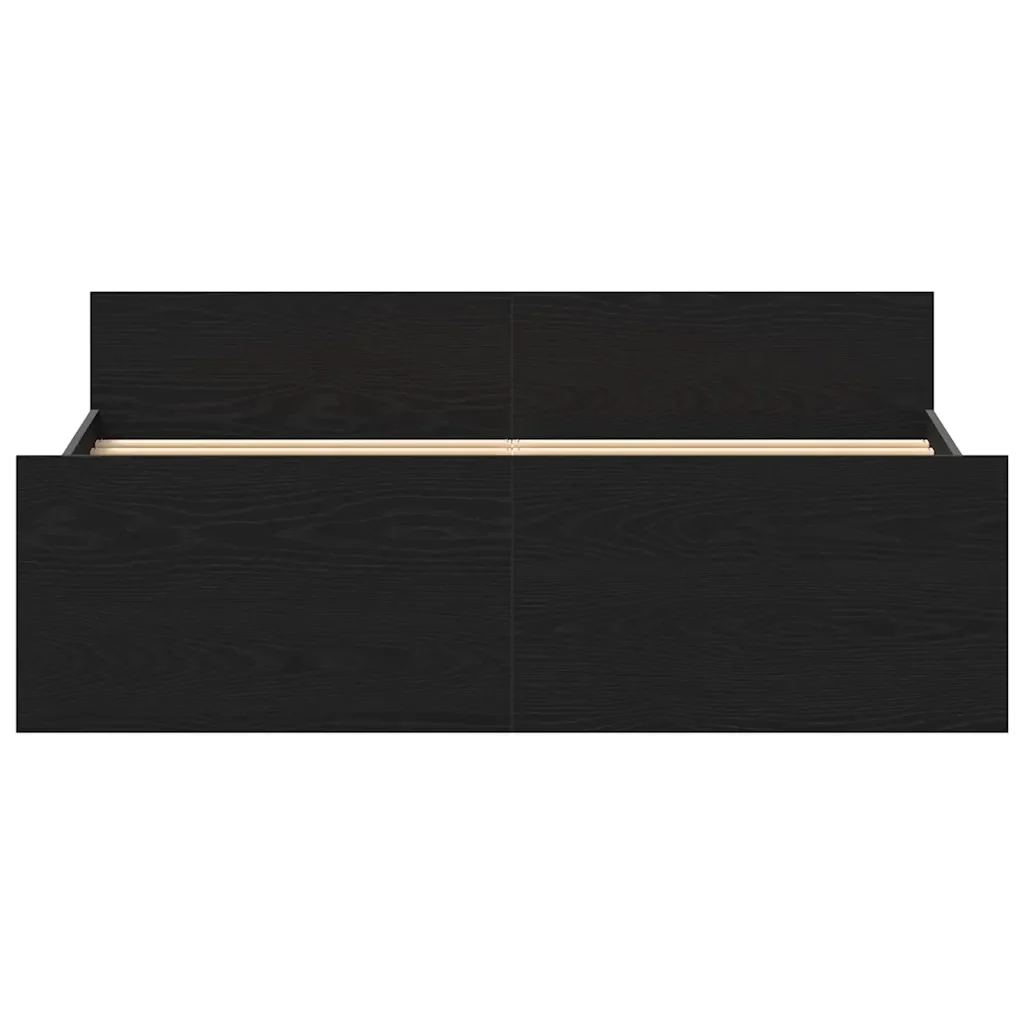 Letto matrimoniale | Letto per adulti | Giroletto senza Materasso Rovere Nero 140x200 cm Truciolato - Image 6