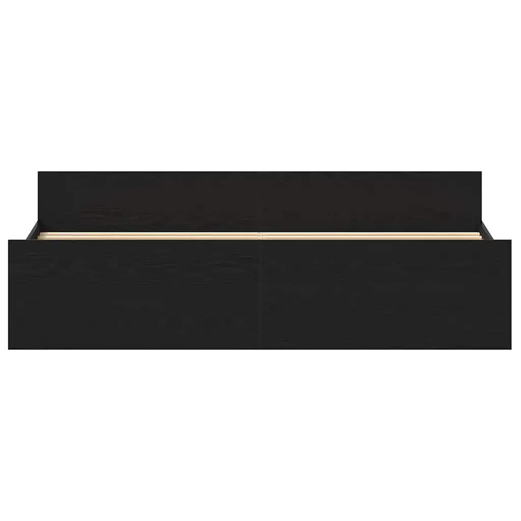 Letto matrimoniale | Letto per adulti | Giroletto senza Materasso Rovere Nero 200x200 cm Truciolato - Image 6