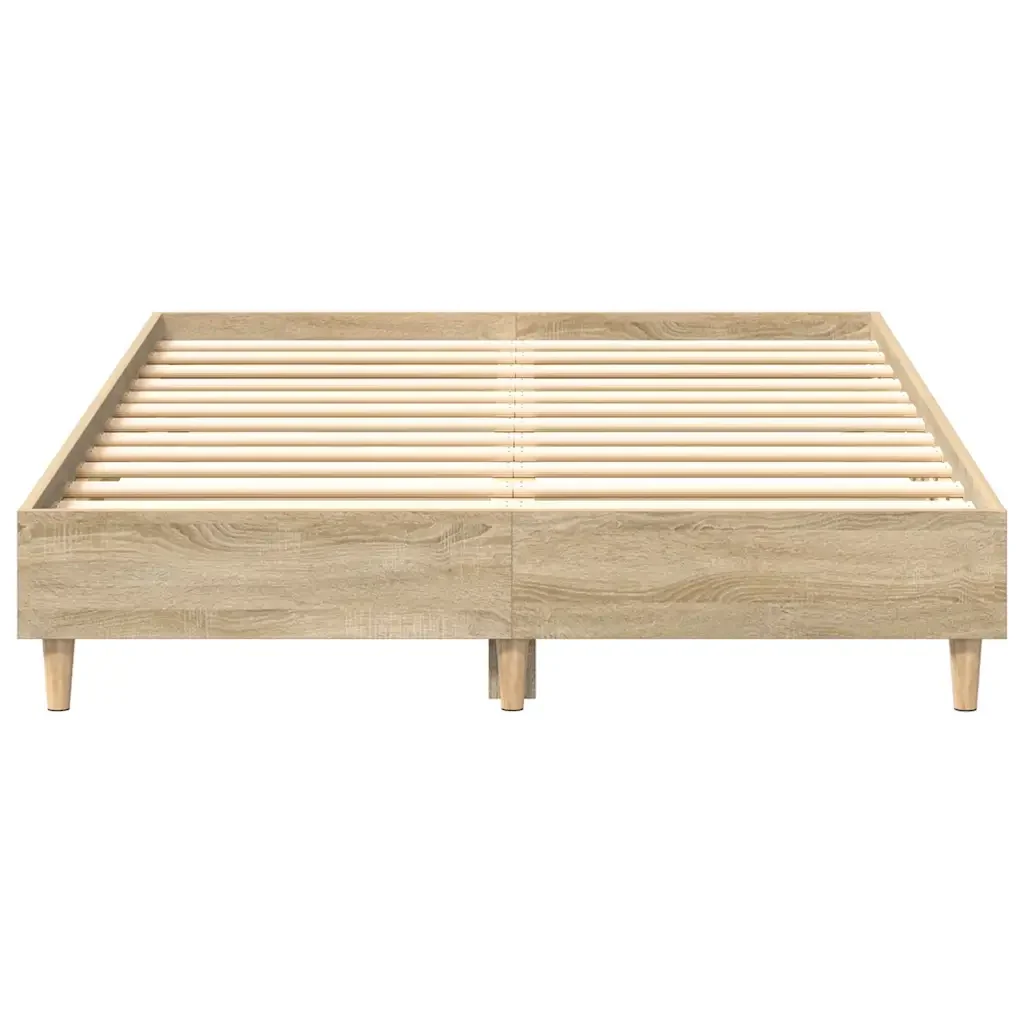 Letto matrimoniale | Letto per adulti | Giroletto senza Materasso Rovere Sonoma 120x190cm in Truciolato - Image 5