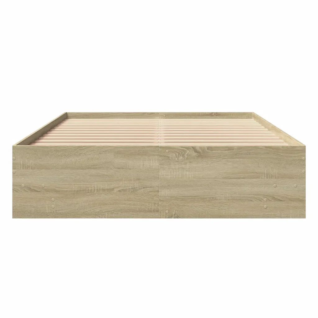Letto matrimoniale | Letto per adulti | Giroletto senza Materasso Rovere Sonoma 120x190cm in Truciolato - Image 5