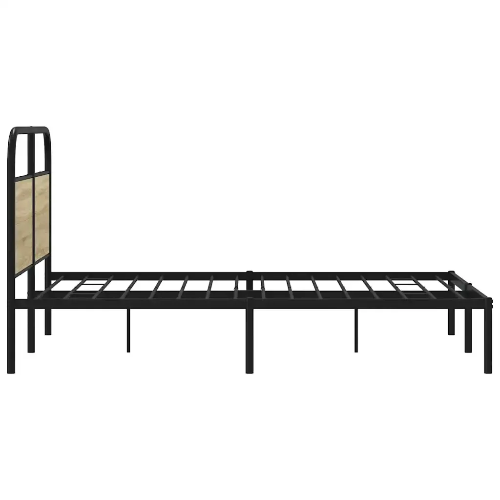 Letto matrimoniale | Letto per adulti | Giroletto senza Materasso Rovere Sonoma 120x190cm in Truciolato - Image 6