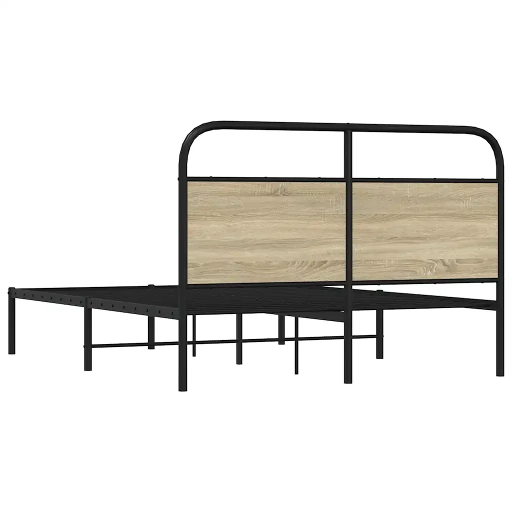 Letto matrimoniale | Letto per adulti | Giroletto senza Materasso Rovere Sonoma 120x190cm in Truciolato - Image 7