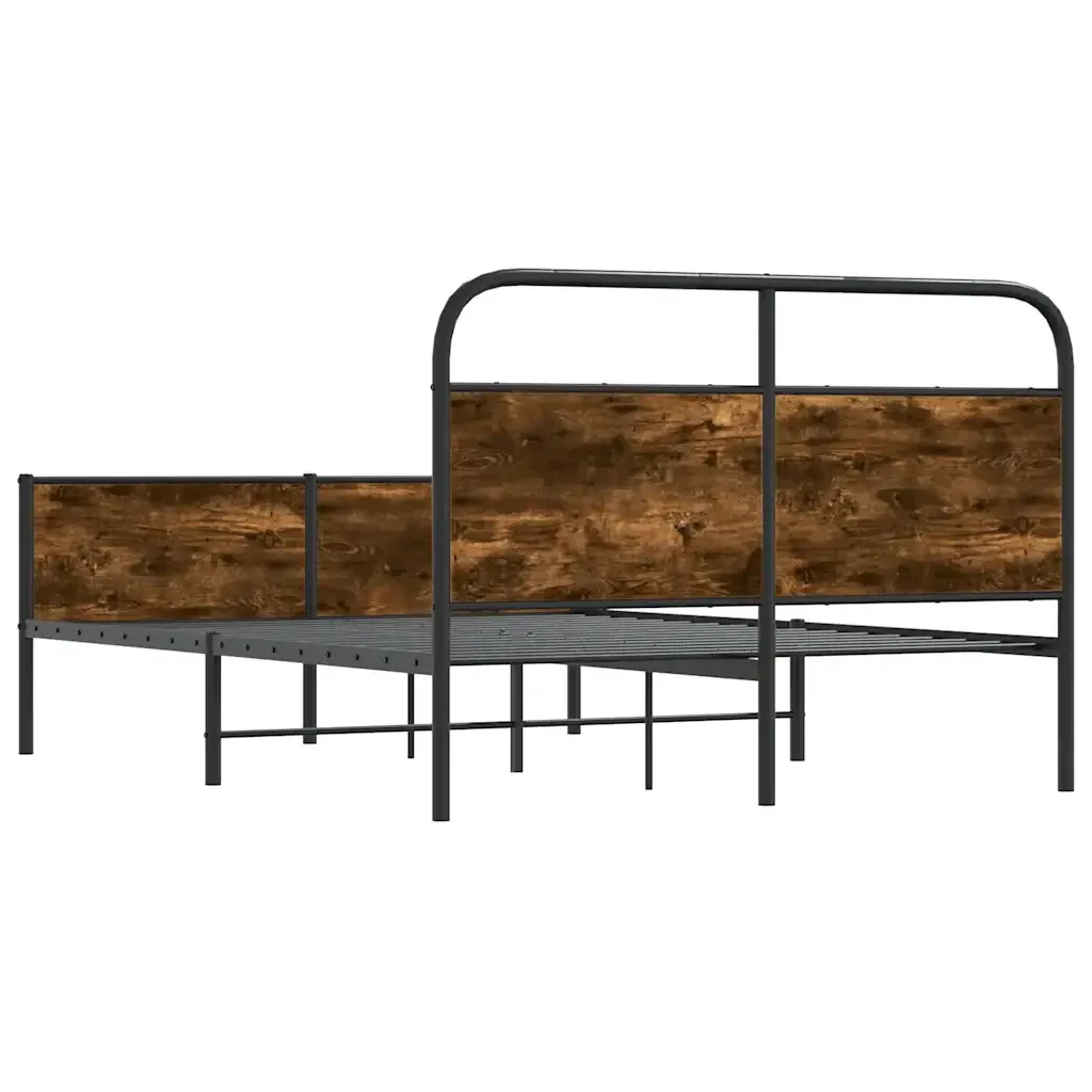 Letto matrimoniale | Letto per adulti | Giroletto senza Materasso Rovere Sonoma 120x200cm in Truciolato - Image 7