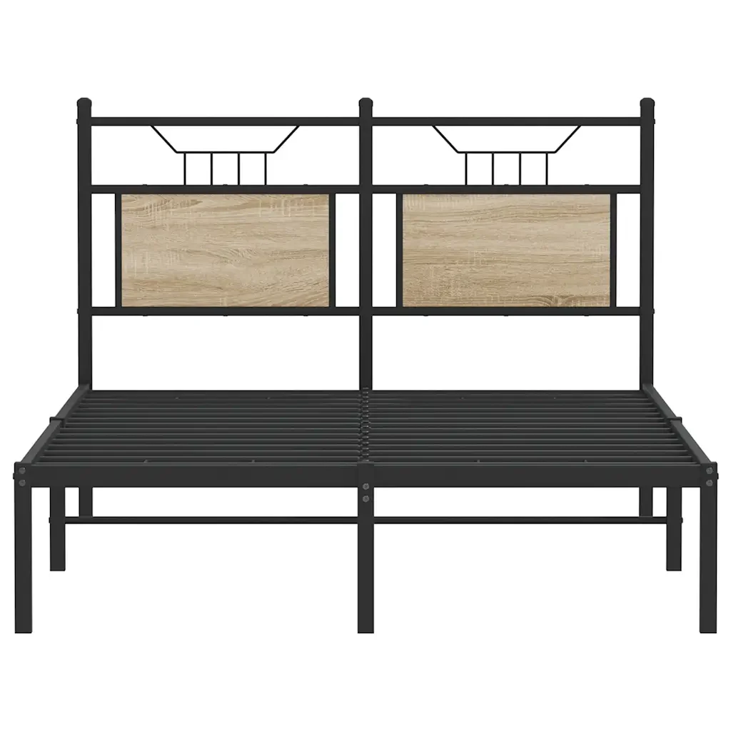Letto matrimoniale | Letto per adulti | Giroletto senza Materasso Rovere Sonoma 120x200cm in Truciolato - Image 6