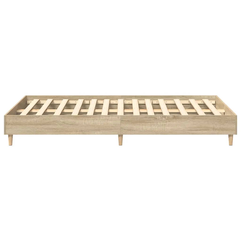 Letto matrimoniale | Letto per adulti | Giroletto senza Materasso Rovere Sonoma 120x200cm in Truciolato - Image 6
