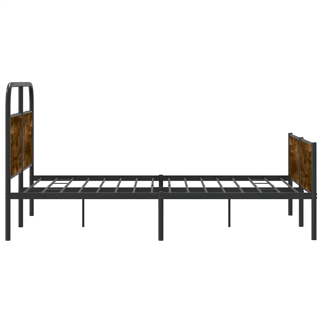 Letto matrimoniale | Letto per adulti | Giroletto senza Materasso Rovere Sonoma 135x190cm in Truciolato - Image 6