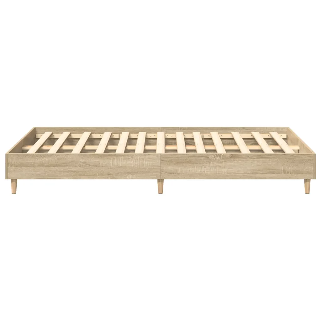 Letto matrimoniale | Letto per adulti | Giroletto senza Materasso Rovere Sonoma 140x190cm in Truciolato - Image 6