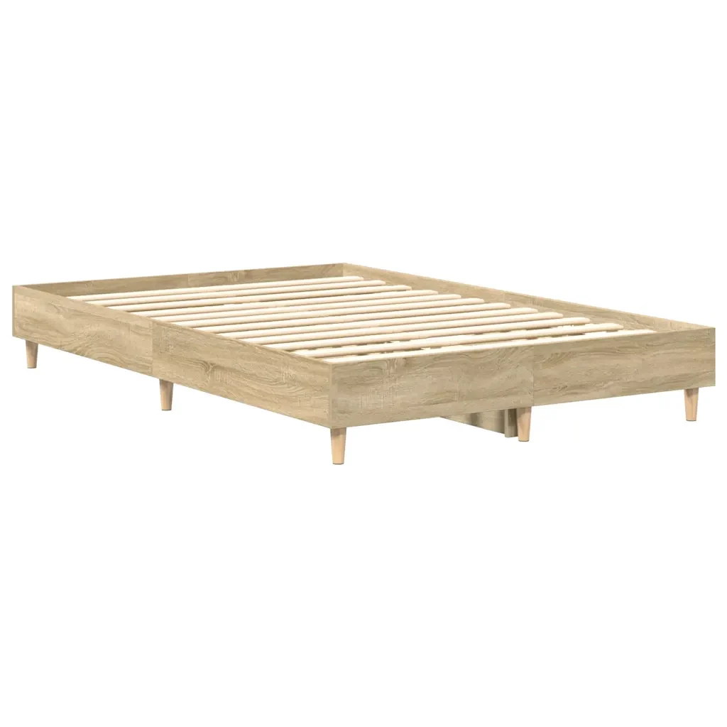 Letto matrimoniale | Letto per adulti | Giroletto senza Materasso Rovere Sonoma 140x190cm in Truciolato - Image 7