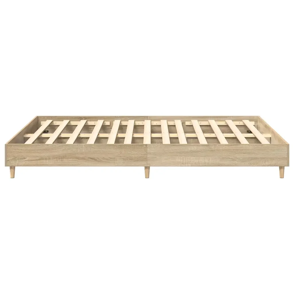 Letto matrimoniale | Letto per adulti | Giroletto senza Materasso Rovere Sonoma 140x200cm in Truciolato - Image 6