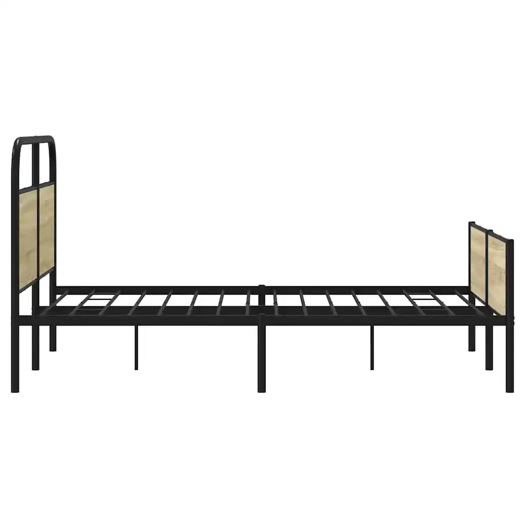 Letto matrimoniale | Letto per adulti | Giroletto senza Materasso Rovere Sonoma 140x200cm in Truciolato - Image 6