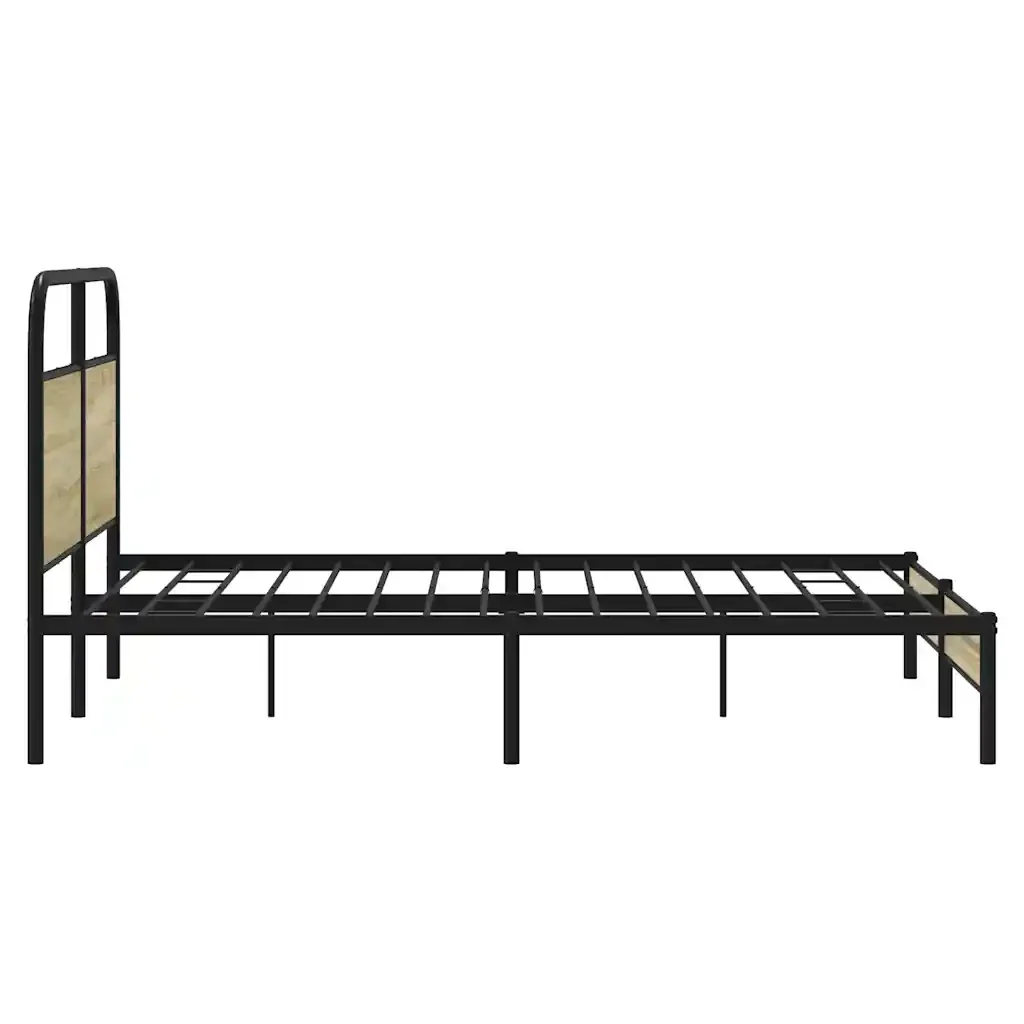 Letto matrimoniale | Letto per adulti | Giroletto senza Materasso Rovere Sonoma 160x200cm in Truciolato - Image 6