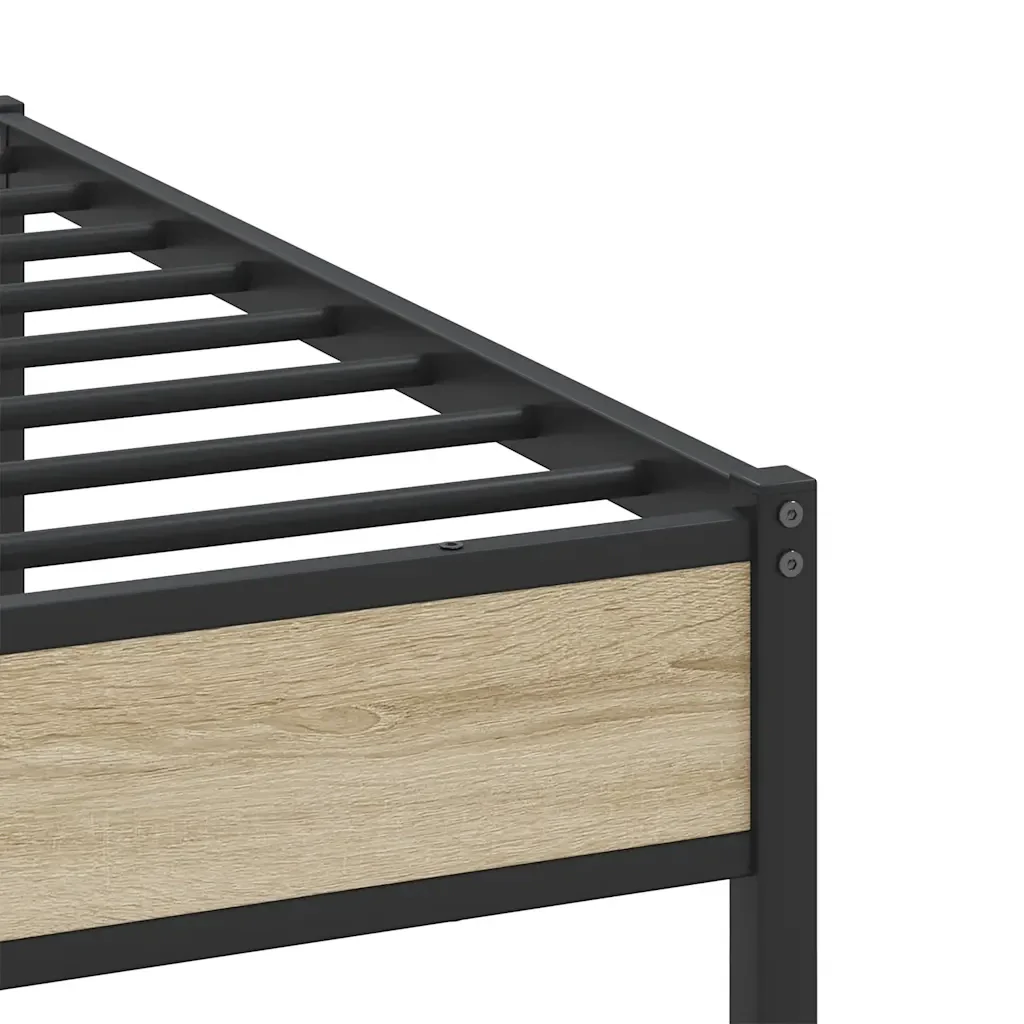 Letto matrimoniale | Letto per adulti | Giroletto senza Materasso Rovere Sonoma 183x213cm in Truciolato - Image 10