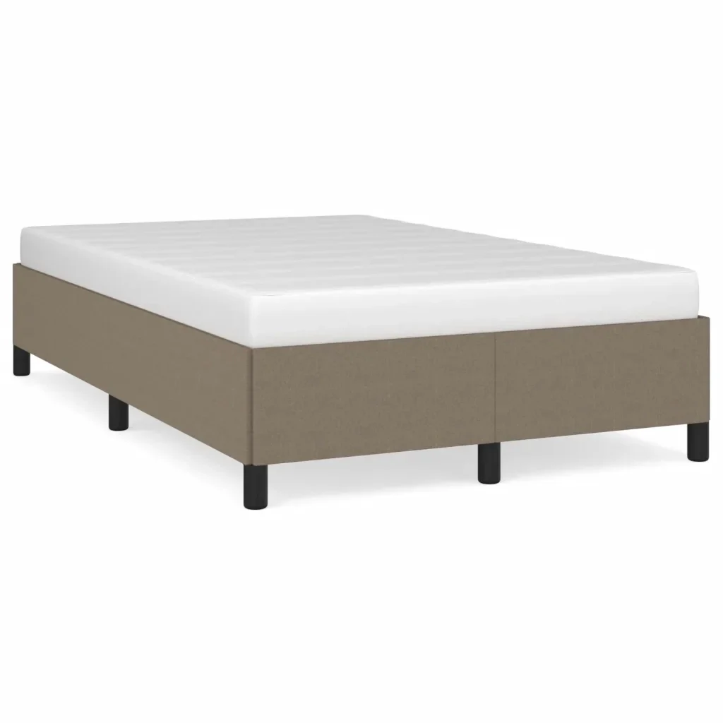 Letto matrimoniale | Letto per adulti | Giroletto senza Materasso Tortora 120x190 cm Tessuto