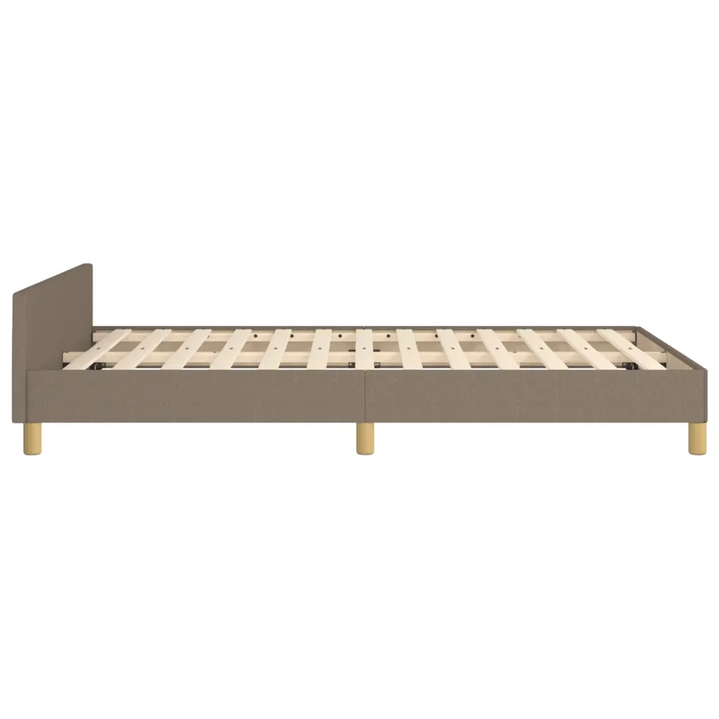 Letto matrimoniale | Letto per adulti | Giroletto senza Materasso Tortora 120x190 cm Tessuto - Image 7