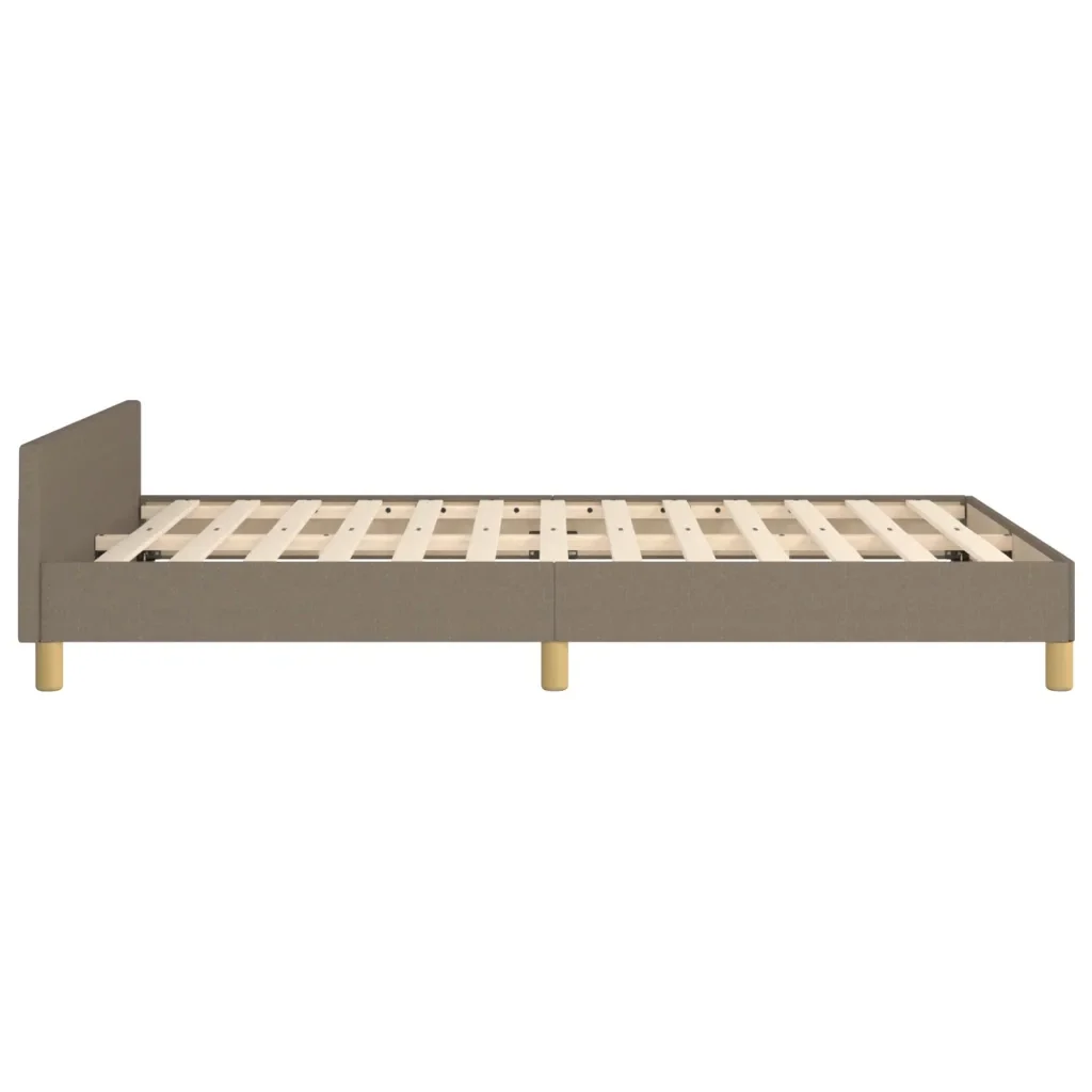 Letto matrimoniale | Letto per adulti | Giroletto senza Materasso Tortora 120x190 cm Tessuto - Image 7