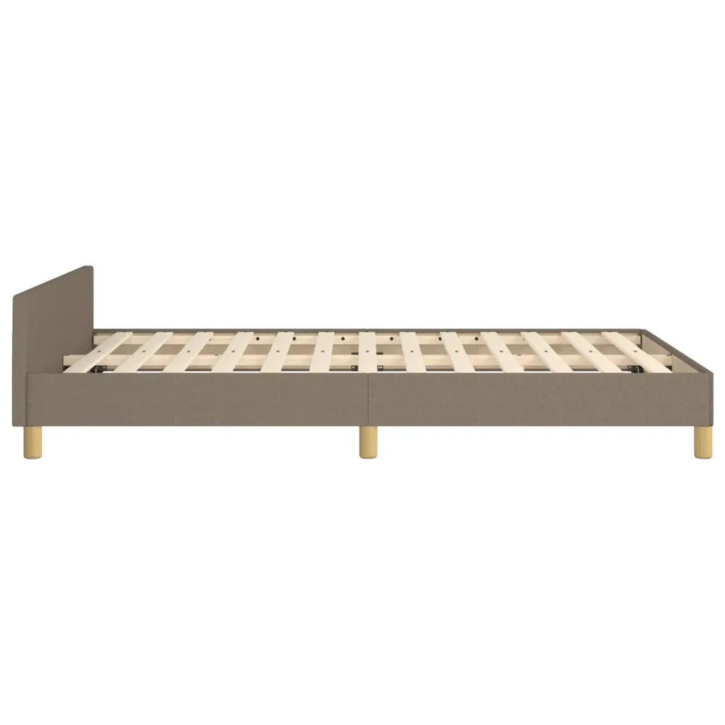 Letto matrimoniale | Letto per adulti | Giroletto senza Materasso Tortora 120x190 cm Tessuto - Image 7