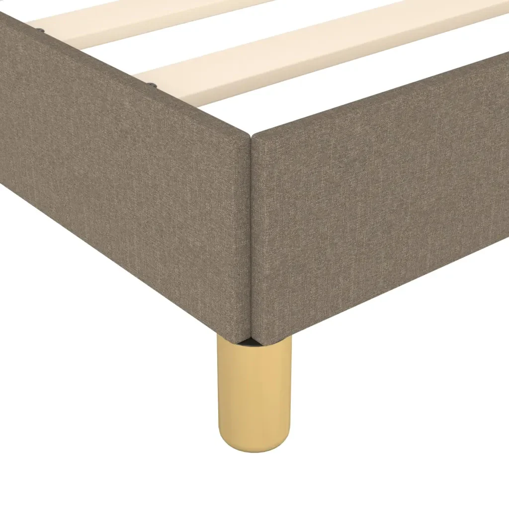 Letto matrimoniale | Letto per adulti | Giroletto senza Materasso Tortora 120x190 cm Tessuto - Image 9