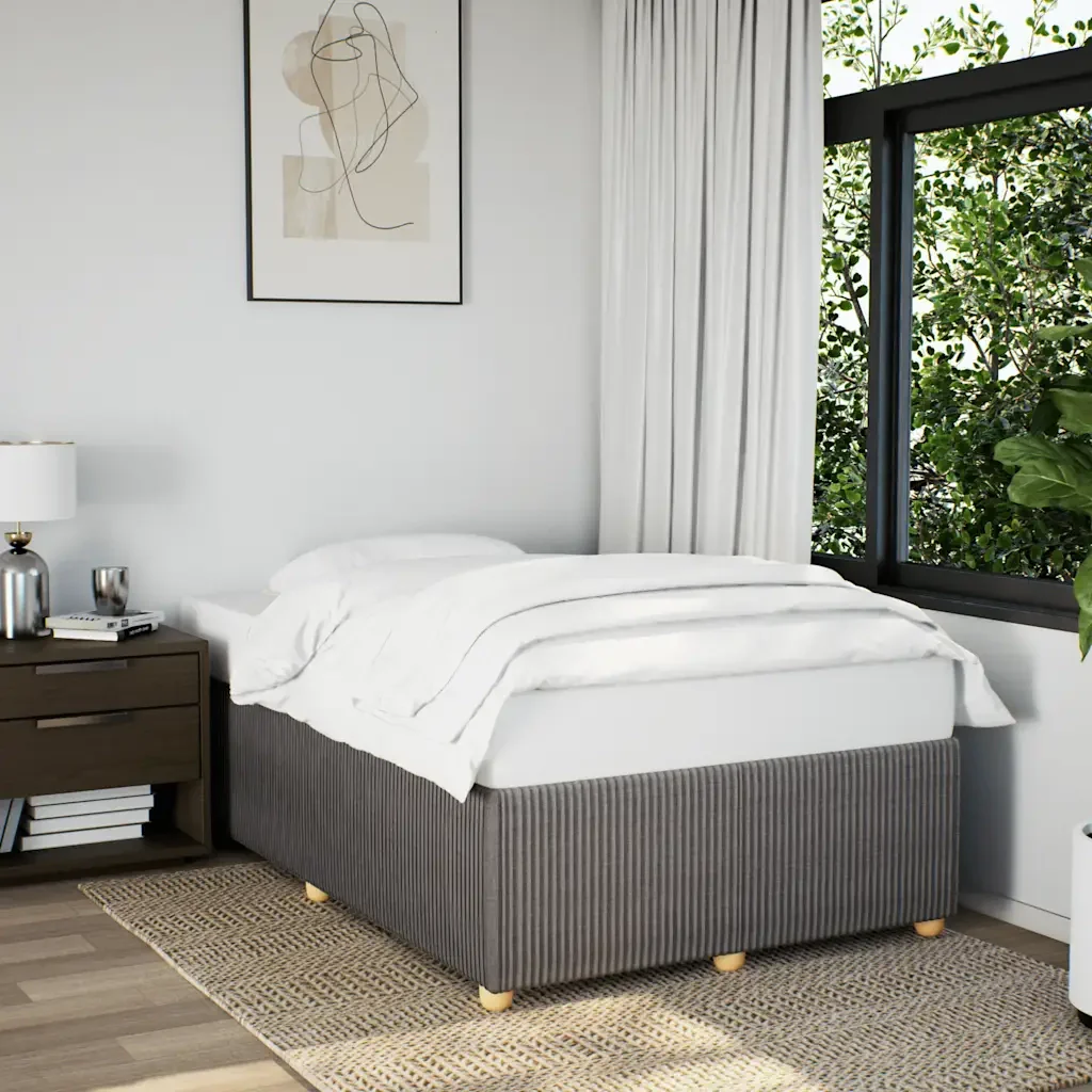 Letto matrimoniale | Letto per adulti | Giroletto senza Materasso Tortora 120x200 cm Tessuto - Image 2