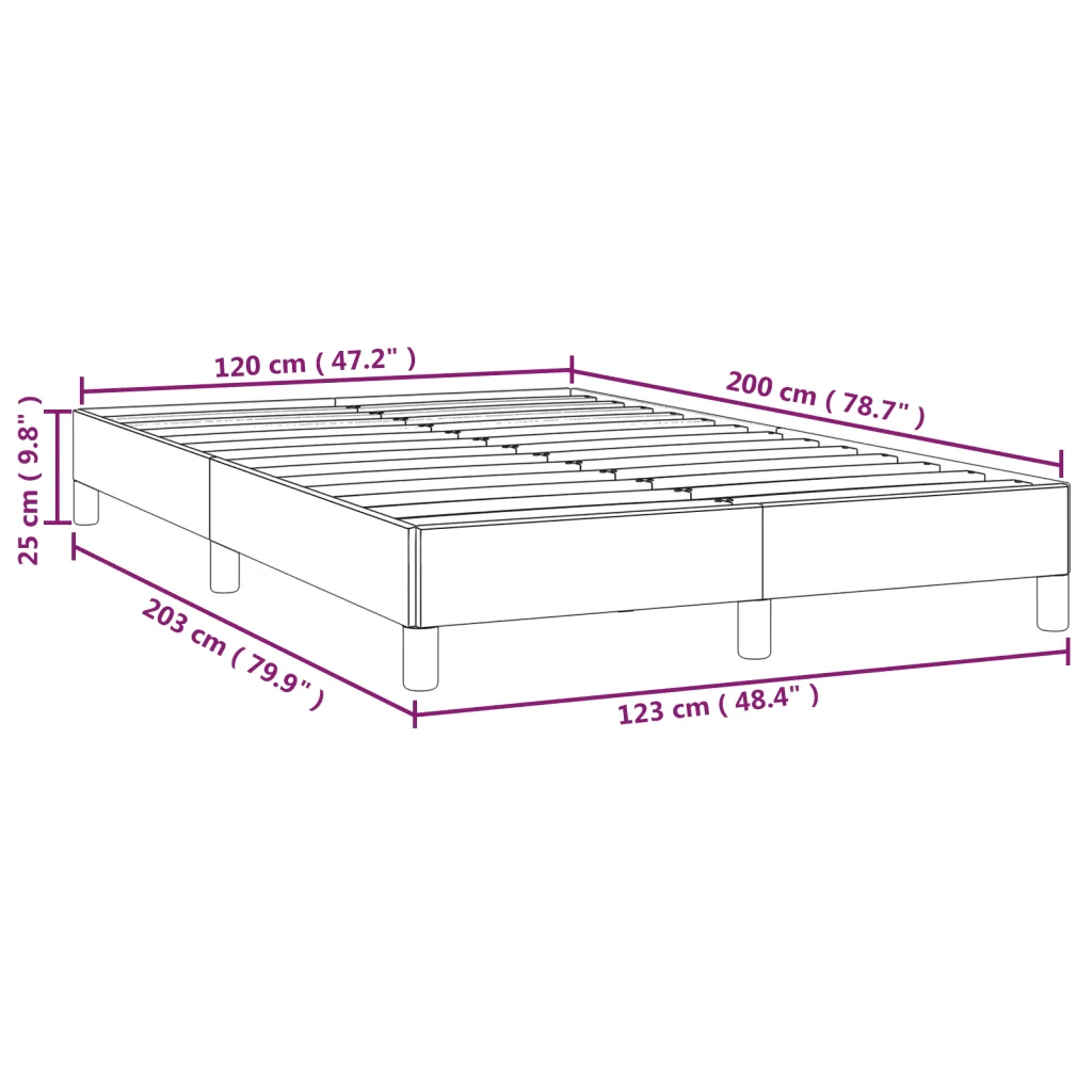 Letto matrimoniale | Letto per adulti | Giroletto senza Materasso Tortora 120x200 cm Tessuto - Image 9