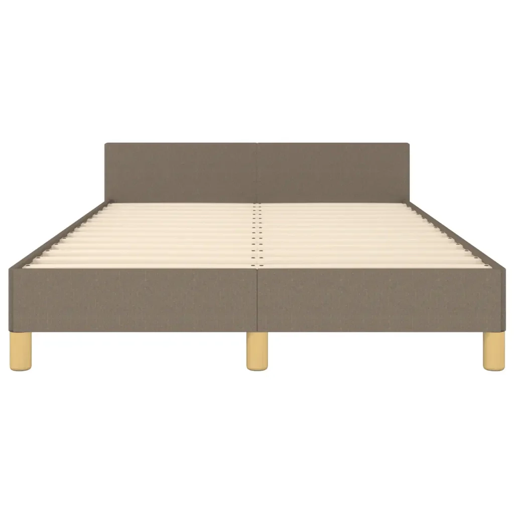 Letto matrimoniale | Letto per adulti | Giroletto senza Materasso Tortora 120x200 cm Tessuto - Image 6