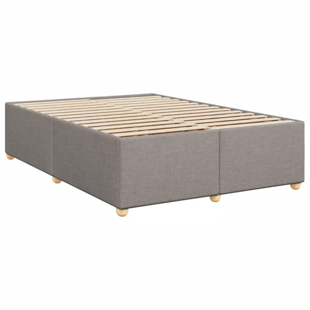 Letto matrimoniale | Letto per adulti | Giroletto senza Materasso Tortora 140x190 cm in Tessuto - Image 3