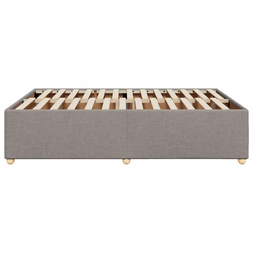 Letto matrimoniale | Letto per adulti | Giroletto senza Materasso Tortora 140x190 cm in Tessuto - Image 5