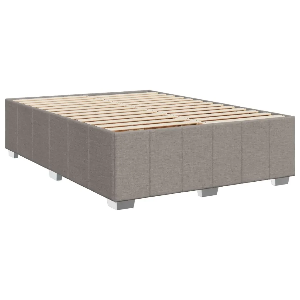Letto matrimoniale | Letto per adulti | Giroletto senza Materasso Tortora 140x190 cm in Tessuto - Image 4