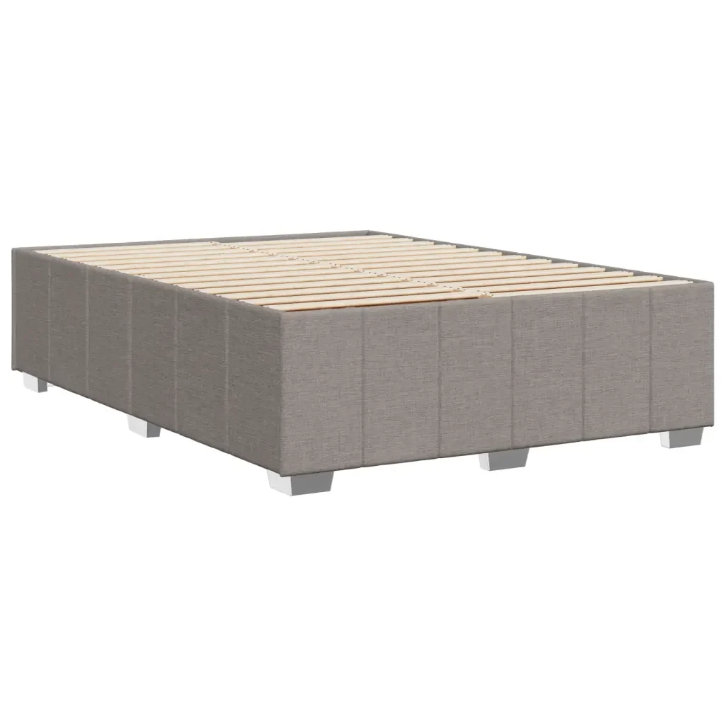 Letto matrimoniale | Letto per adulti | Giroletto senza Materasso Tortora 140x190 cm in Tessuto - Image 6