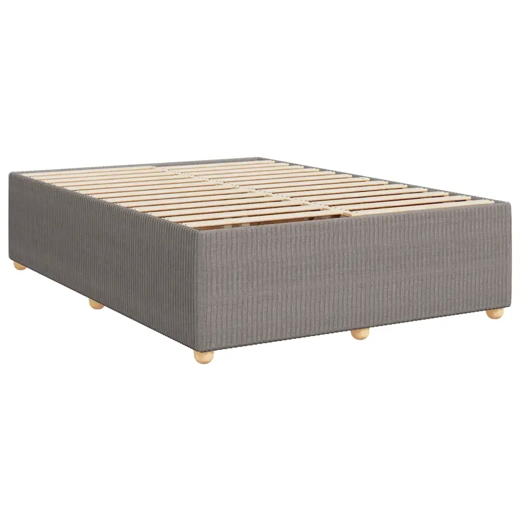 Letto matrimoniale | Letto per adulti | Giroletto senza Materasso Tortora 140x190 cm in Tessuto - Image 3
