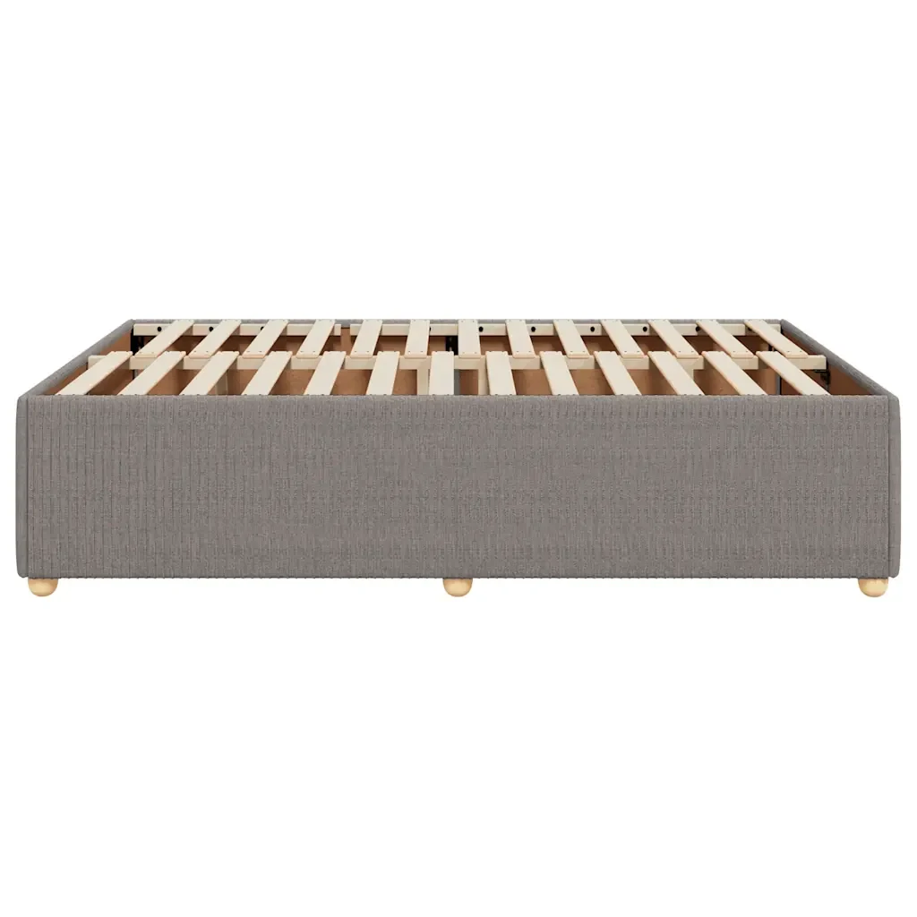 Letto matrimoniale | Letto per adulti | Giroletto senza Materasso Tortora 140x190 cm in Tessuto - Image 5