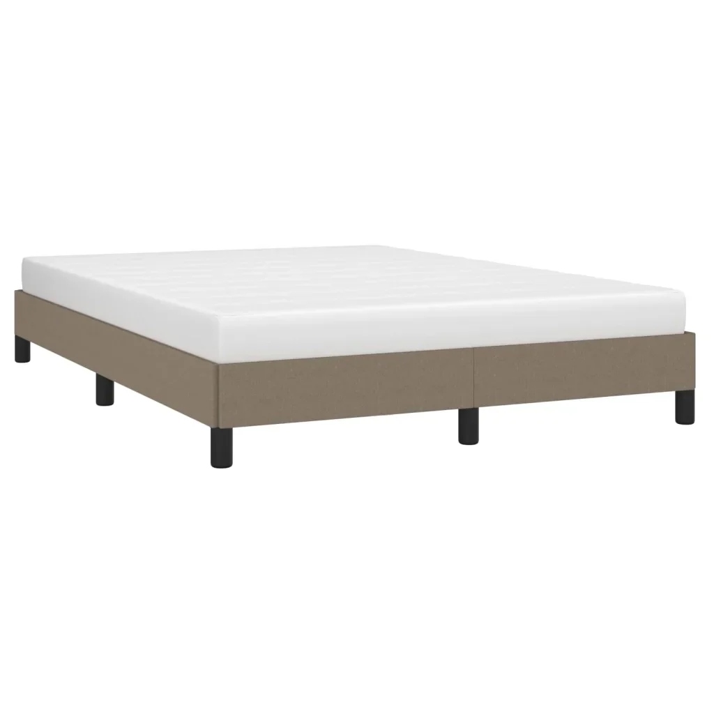 Letto matrimoniale | Letto per adulti | Giroletto senza Materasso Tortora 140x190 cm in Tessuto - Image 3