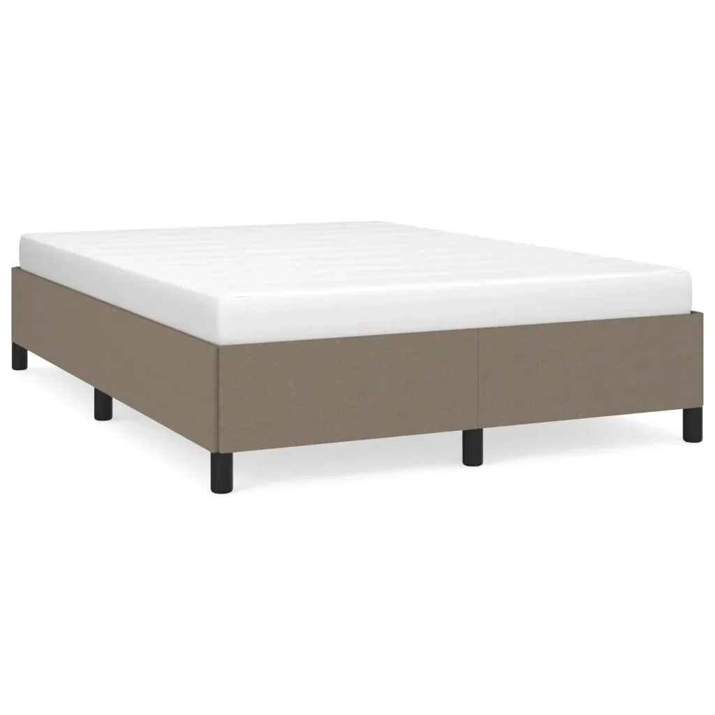 Letto matrimoniale | Letto per adulti | Giroletto senza Materasso Tortora 140x190 cm in Tessuto