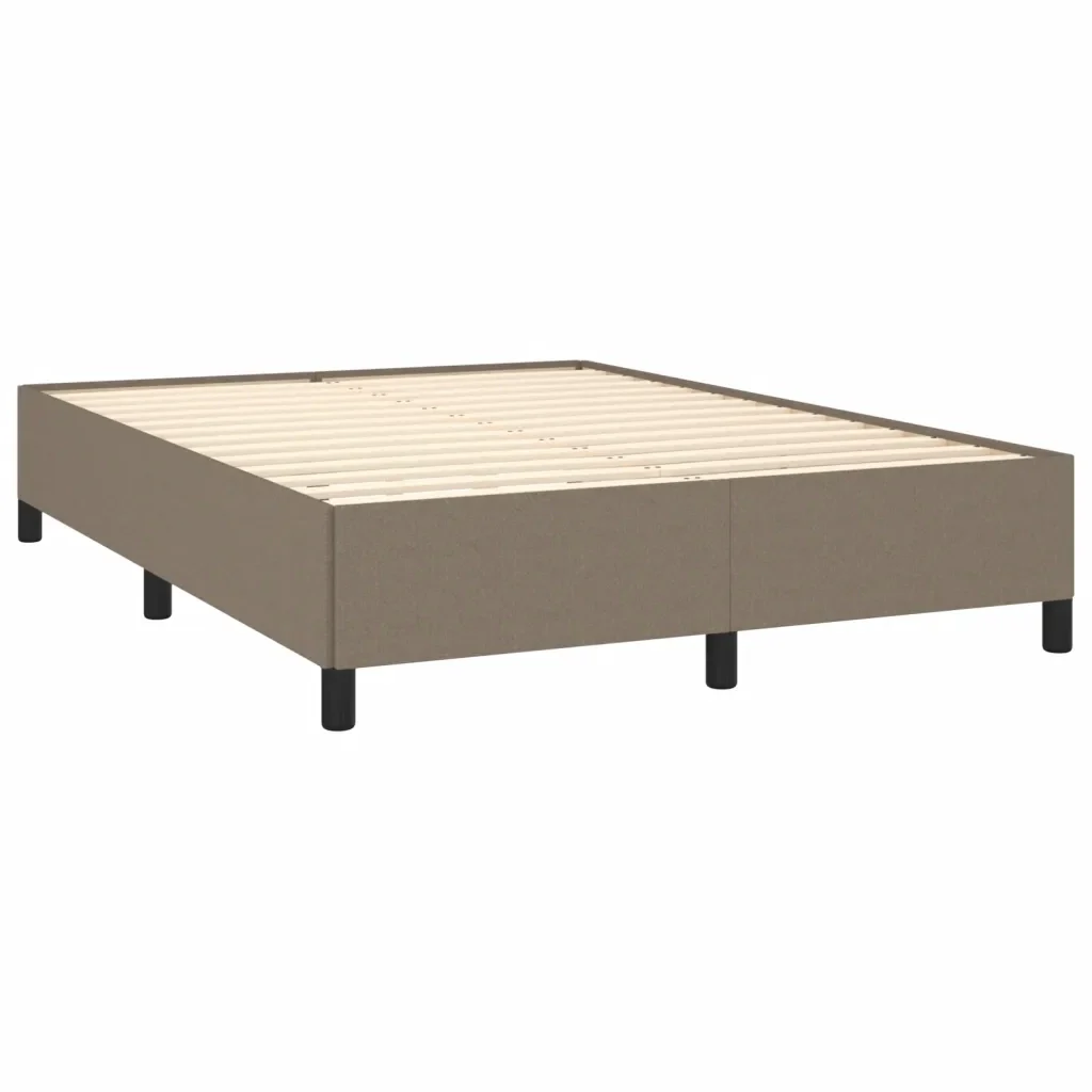 Letto matrimoniale | Letto per adulti | Giroletto senza Materasso Tortora 140x190 cm in Tessuto - Image 4