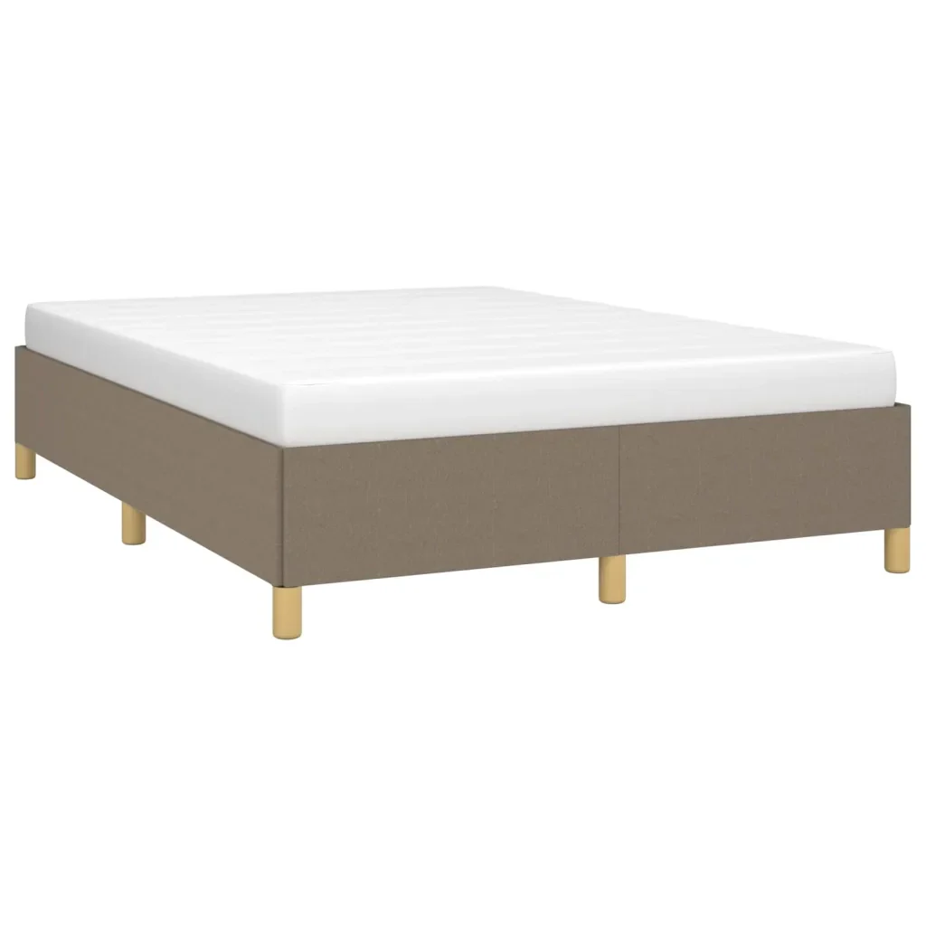 Letto matrimoniale | Letto per adulti | Giroletto senza Materasso Tortora 140x190 cm in Tessuto - Image 3