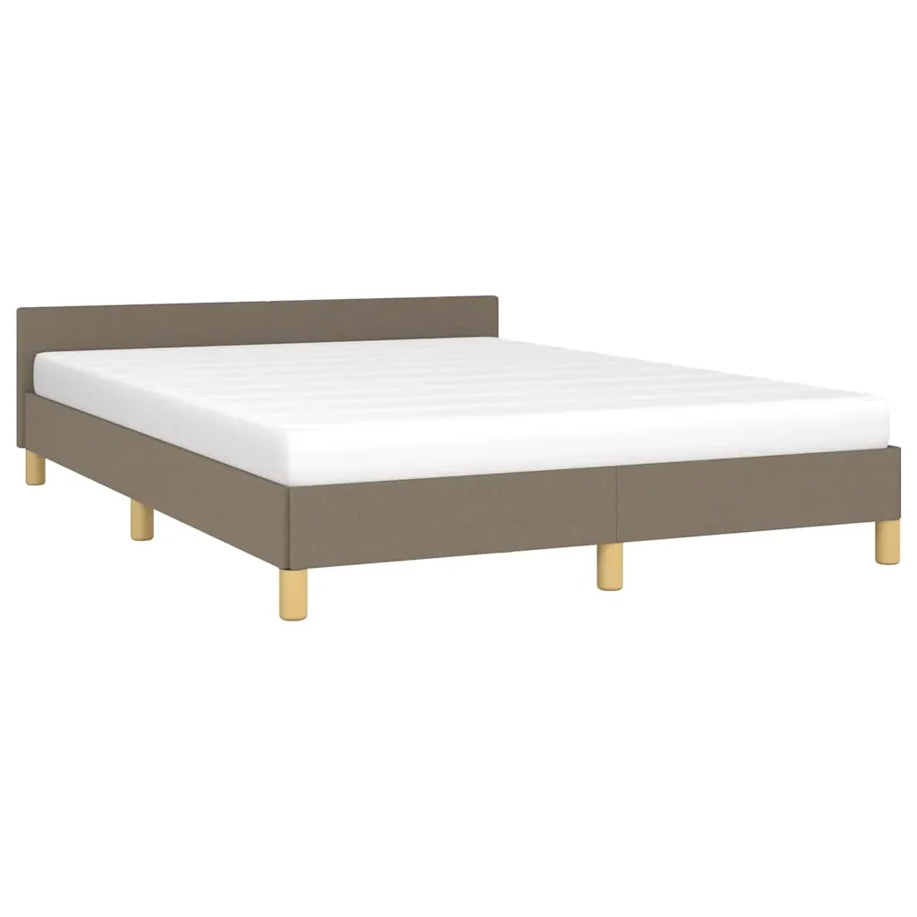 Letto matrimoniale | Letto per adulti | Giroletto senza Materasso Tortora 140x200 cm in Tessuto - Image 4