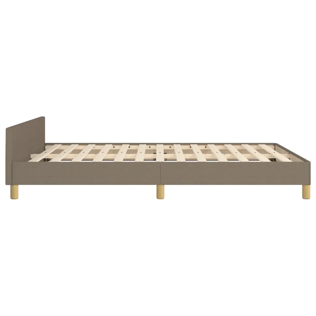 Letto matrimoniale | Letto per adulti | Giroletto senza Materasso Tortora 140x200 cm in Tessuto - Image 7